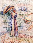 Henri Matisse Woman holding umbrella oil painting